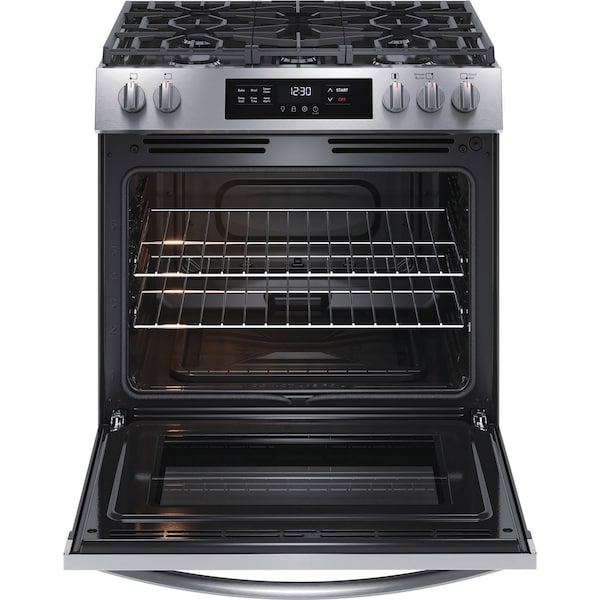 Frigidaire 30-in. Stainless Steel Front Control Gas Range with Quick Boil & Even Baking Technology FCFG3062AS - main